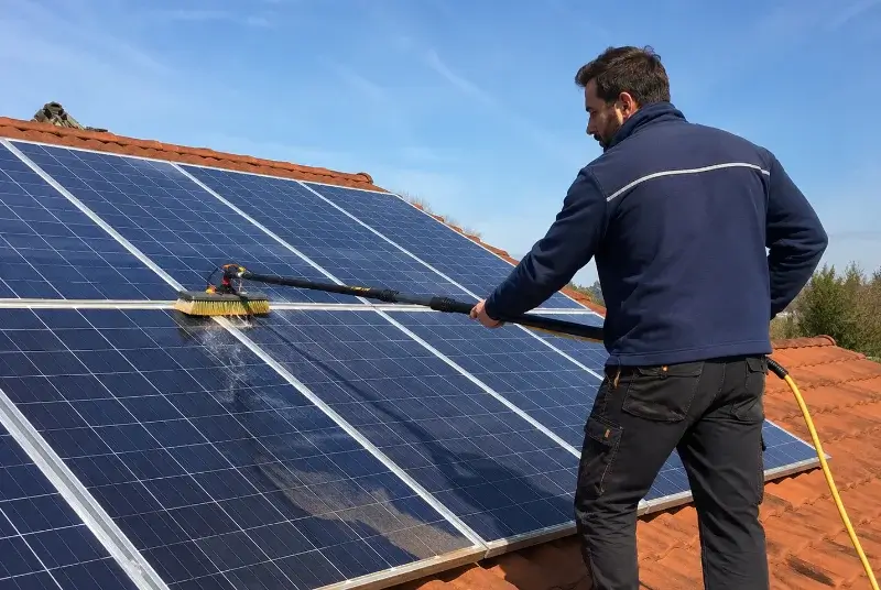Nettoyage et entretien de panneaux solaires au Poët-Laval