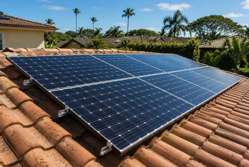 Installation de panneaux solaires au Poët-Laval